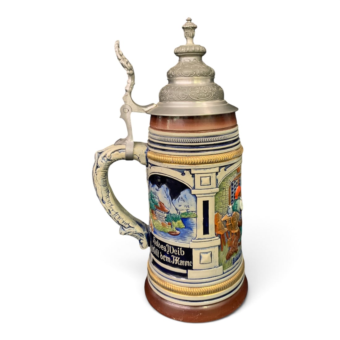 Vintage German Ceramic Beer Stein - 4