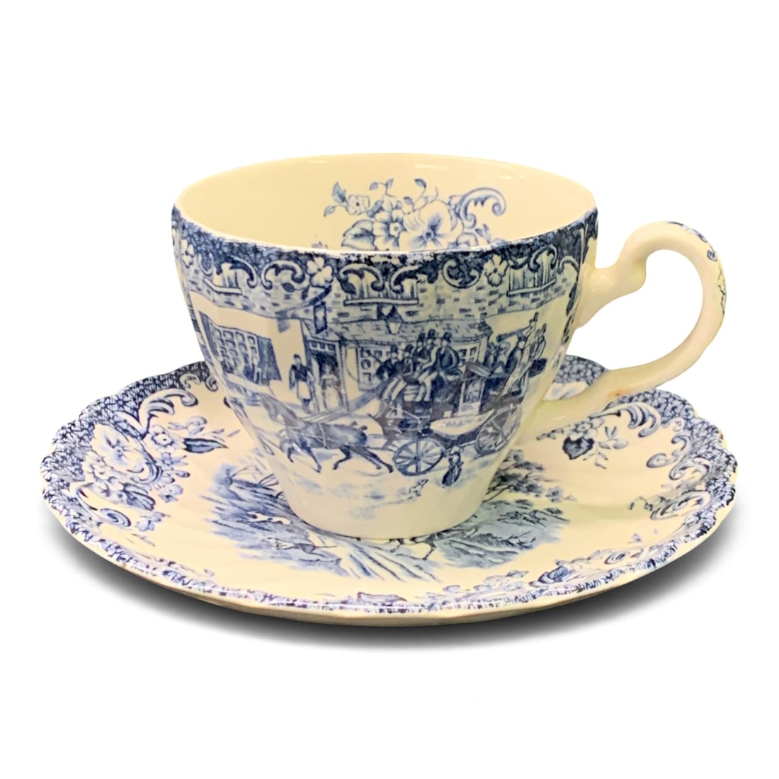 Vintage Set Of Johnson Bros Cups And Saucers (1 of 5)