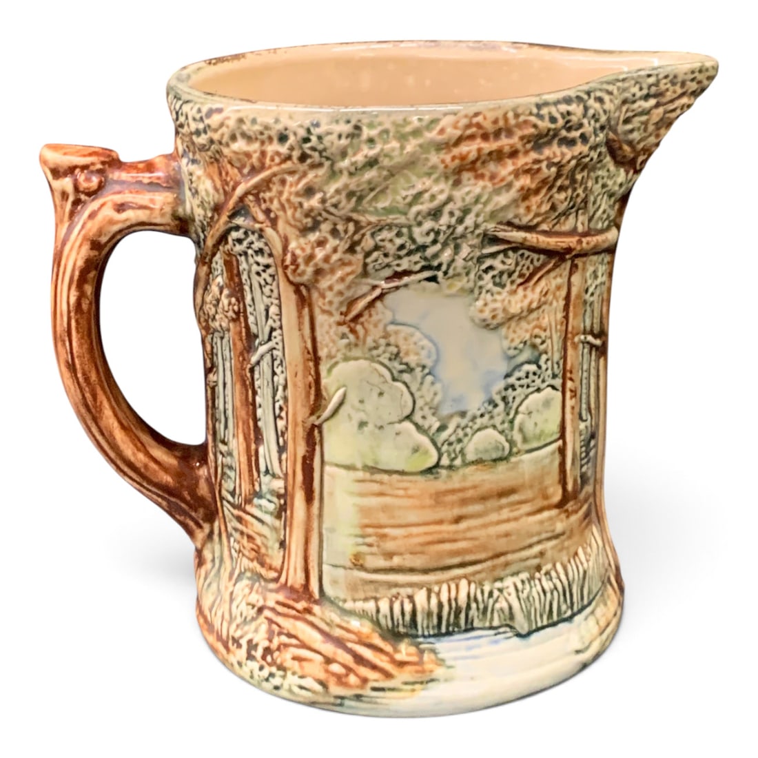 Vintage Weller Pottery Forest Pattern Pitcher - 2