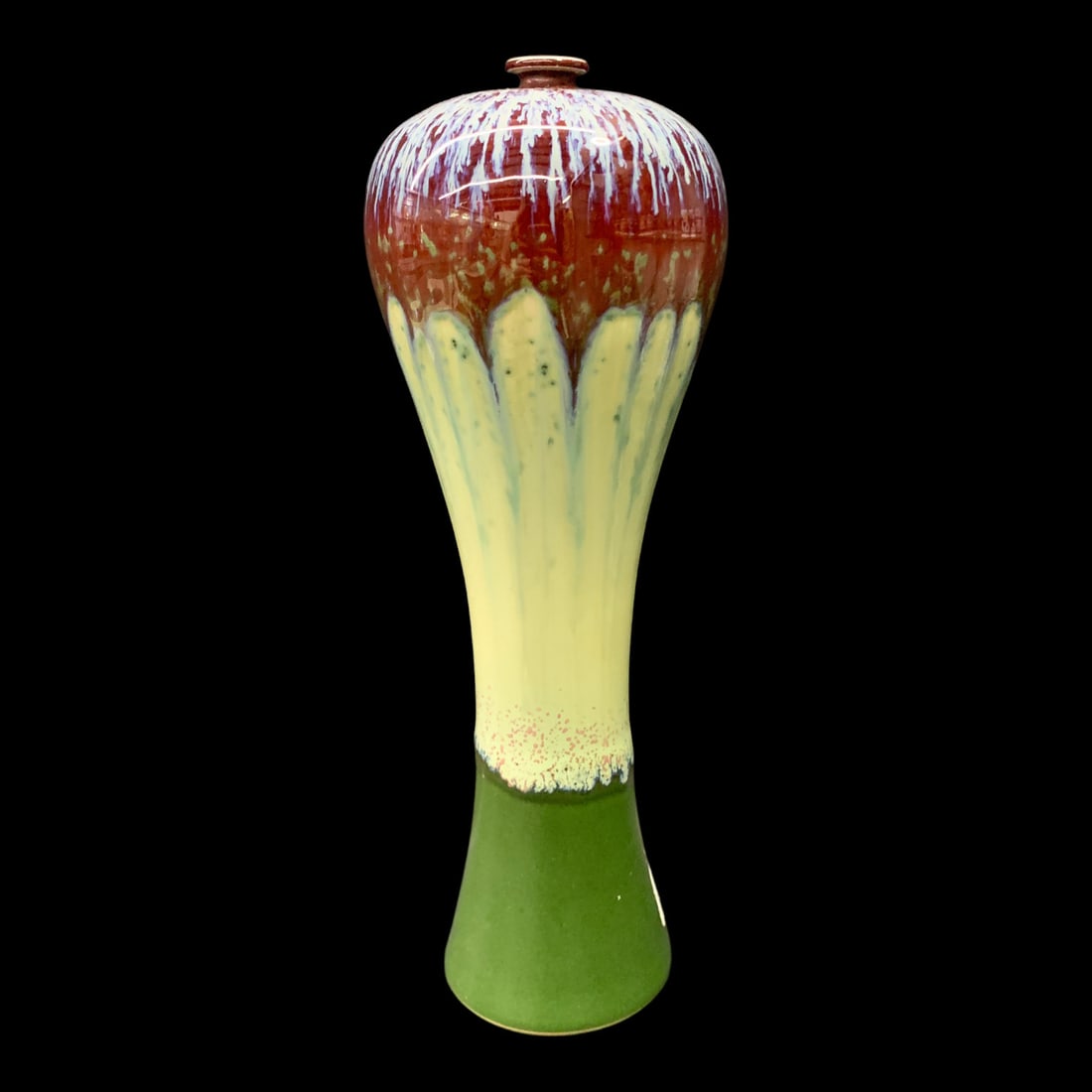 Chinese Signed Ceramic Drip Glaze Vase - 2