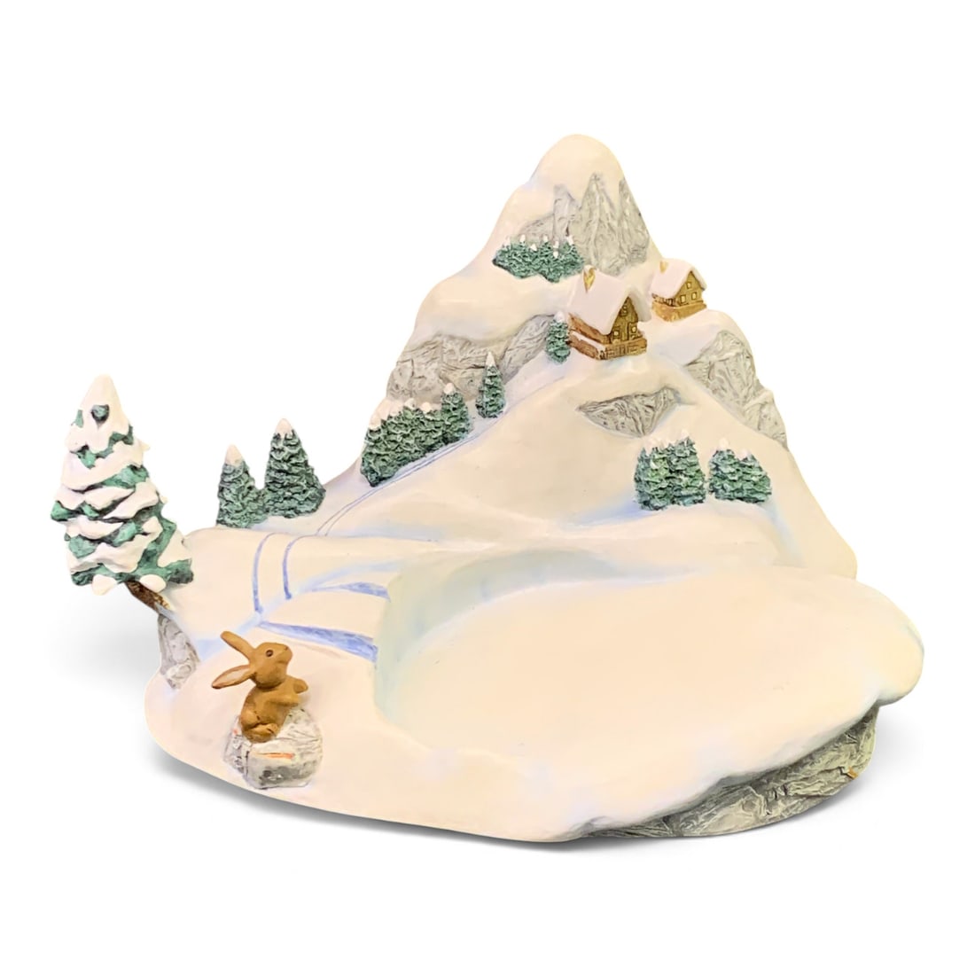 Goebel Hummel Hummelscape Display Base: Goebel Hummel "winter Rides" Hummelscape Vintage Ceramic Display Base Marked: The Hummelscapes Collection, Limited Edition, Winter Rides, GoebelBears Sticker Tag: The Hummelscapes Collection, Winter