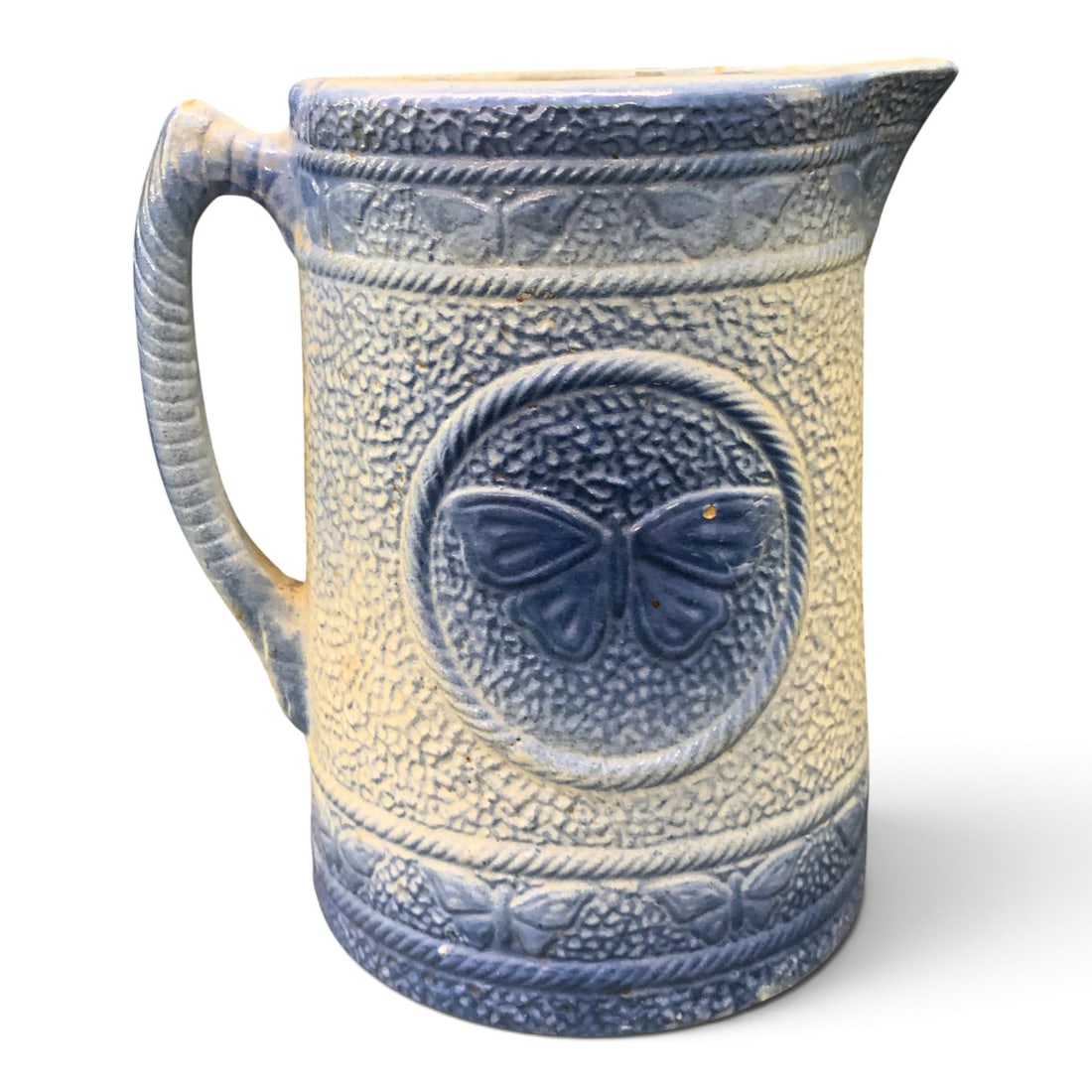 Antique Salt Glazed Stoneware Pitcher - 2