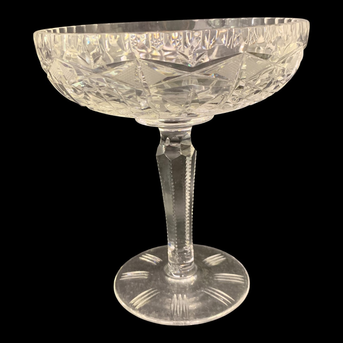 Vintage Pressed Glass Goblet: Vintage Pressed Clear Glass Stemware Goblet 6 1/4" Tall
