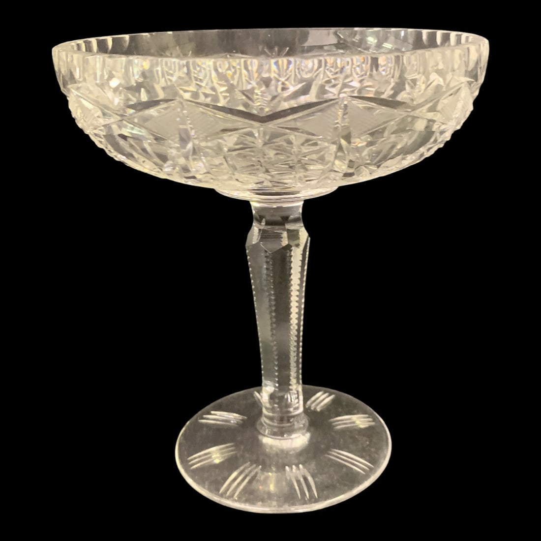 Vintage Pressed Glass Goblet - 2