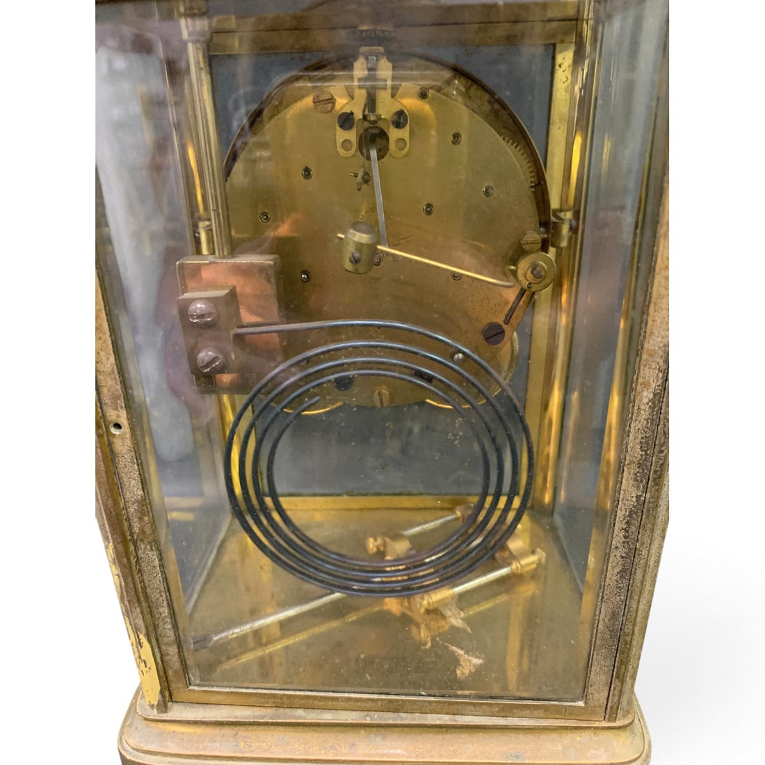 Antique Seth Thomas Crystal Regulator Mantle Clock - 4