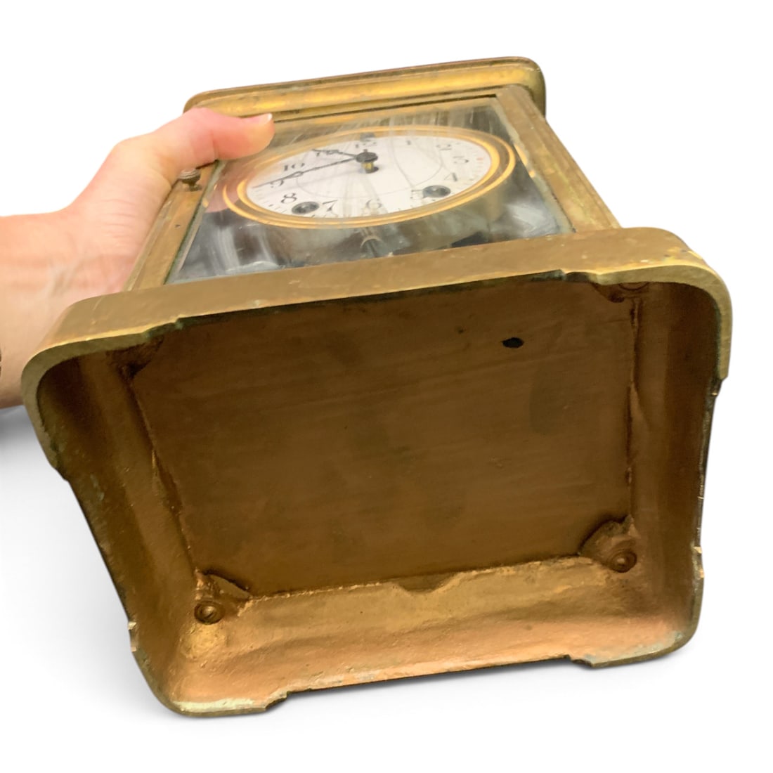 Antique Seth Thomas Crystal Regulator Mantle Clock - 7