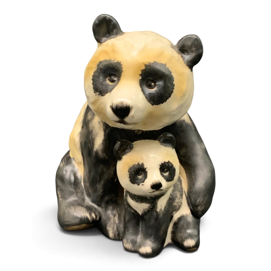 Goebel Mother Panda And Baby Porcelain Figurine: Vintage Goebel West Germany Mother Panda And Baby Porcelain FigurineMarked On Bottom: Goebel, W. Germany4 1/8" Tall
