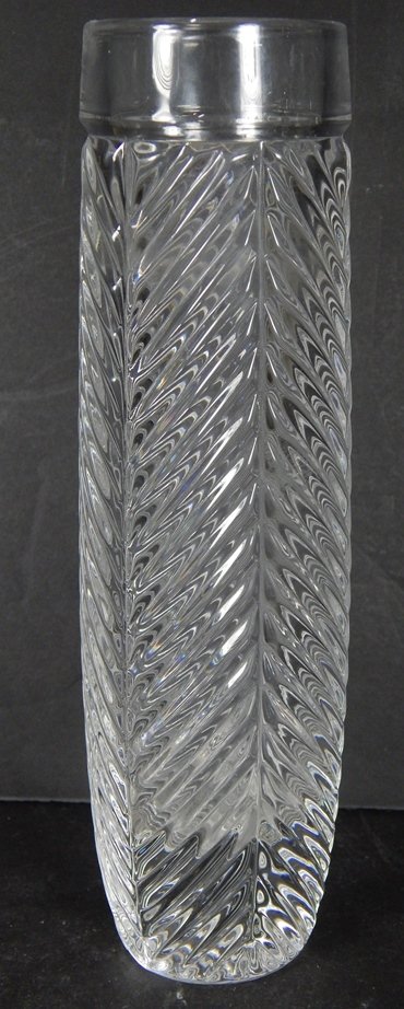 RALPH LAUREN CRYSTAL VASE: 19x5cm