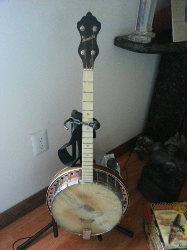 Kay Serenader Banjo: A Kay Serenader 4 string banjo, 1930s