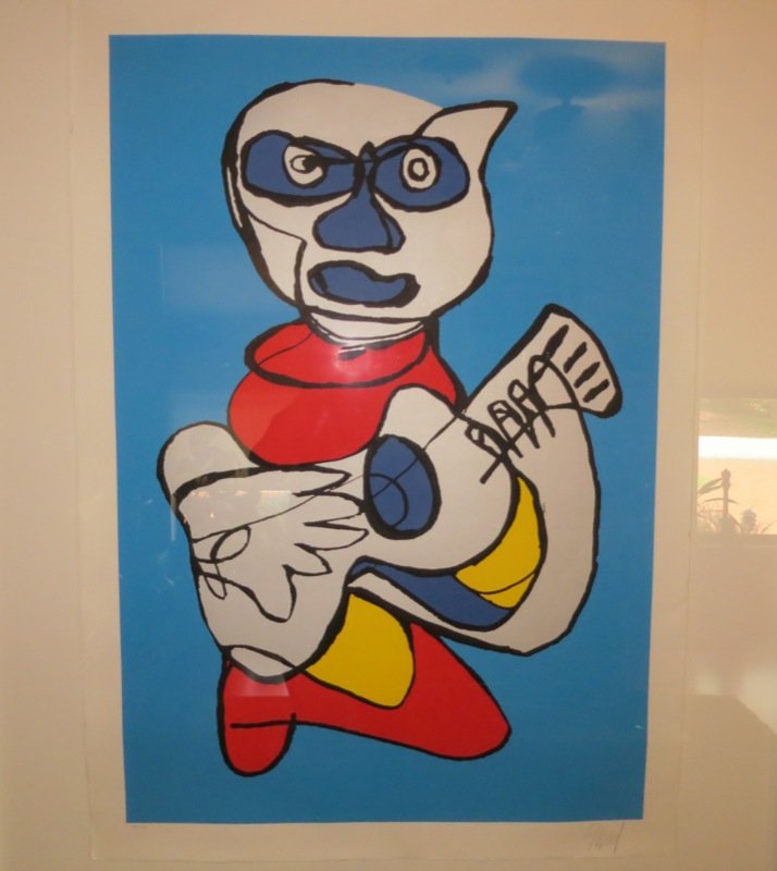 Karel Appel, Guitar Player: Karel Appel (Dutch, 1921-2006) Guitar player Signed in pencil and numbered 50/100 LIthograph printed in colours, 1977