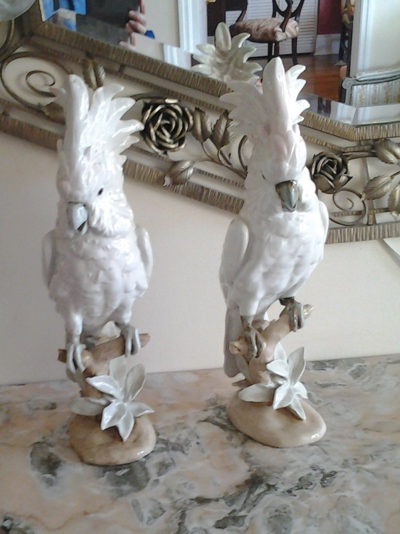 Two Royal Dux Porcelain Cockatoos (1 of 8)