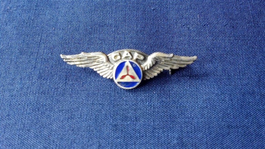 USAAF Combat Air Patrol Sterling Enamel Pin WW2: World War 2 era Original United States Army Air Corps Flight Pin. Made from 92.5% pure (Sterling) Silver. Marked on reverse. Front Enameled. Very Rare