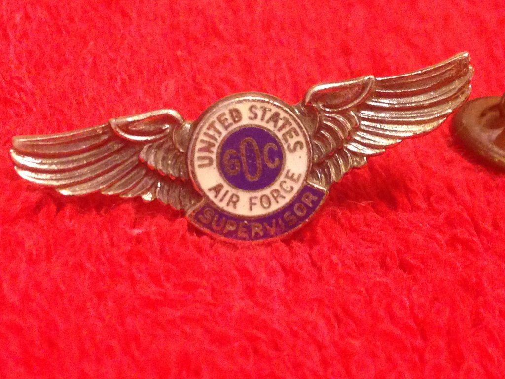 WW2 Ground Observer Corps Supervisor Wings Sterling (1 of 3)