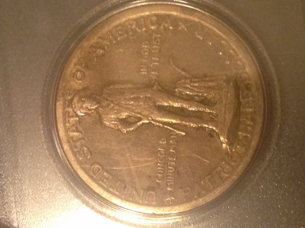 1925 Lexington Concord Sesquicentennial Patriot Silver: Silver 1925 Lexington Concord Sesquicentennial Patriot Half Dollar. From Estate Collection. Fine to XF Condition. Front of case has scratch not coin.