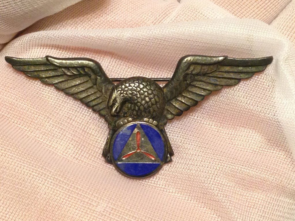 Sterling Attleboro CAP Combat Air Patrol Wings WW2 (1 of 6)