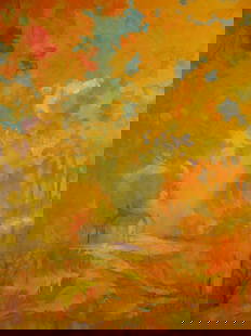 Greta Kempton Vibrant Landscape Oil: Greta Kempton(American 1903 - 1991)Vibrant Landscape (S70)24 x 20"Provenance: From the Greta Kempton Collection -- Truman Library