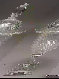 109: Pair circa 1800 Irish Covered Crystal Jars
