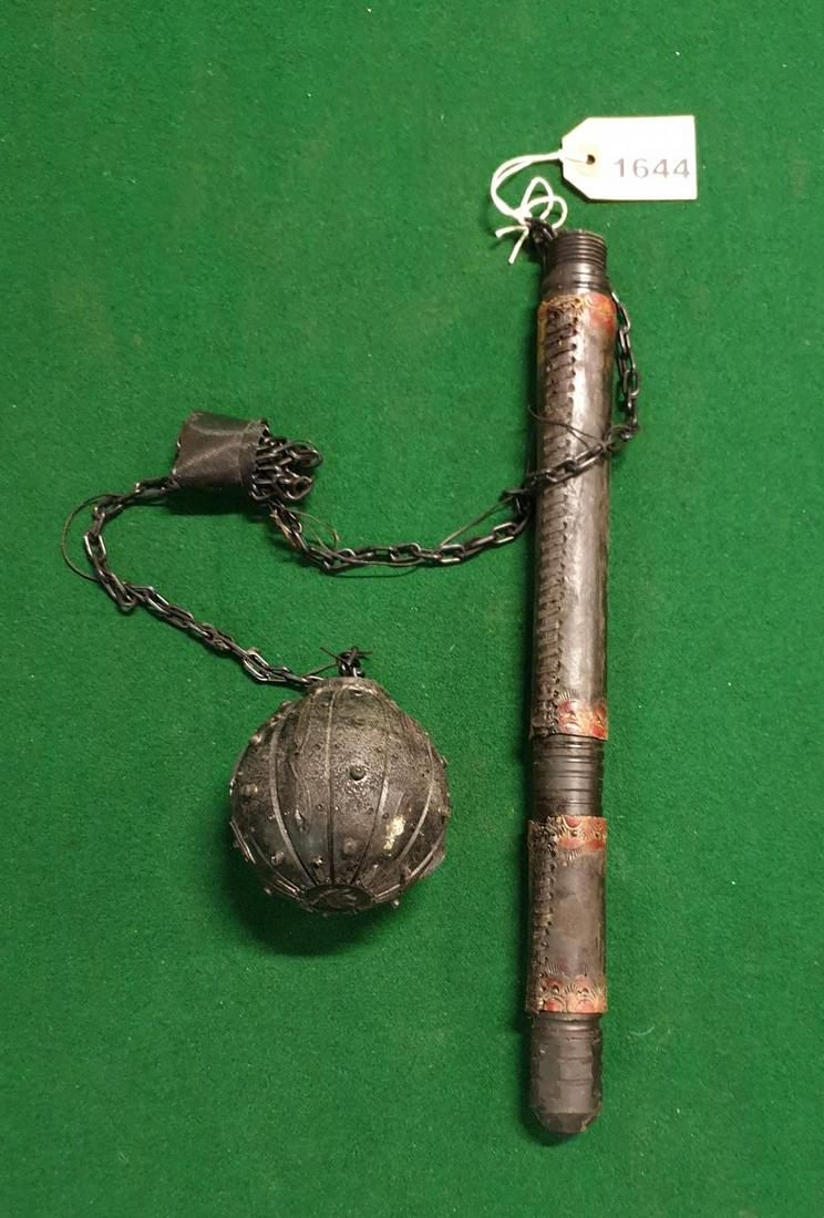 A Black Lotus Mace and Chain.(Prop)AP 126.: A Black Lotus Mace and Chain.(Prop)AP 126.