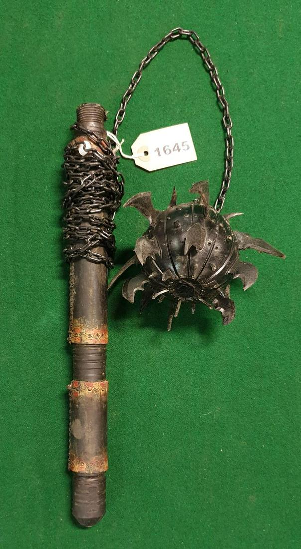 A Black Lotus Mace and Chain.(Prop)AP 126.: A Black Lotus Mace and Chain.(Prop)AP 126.