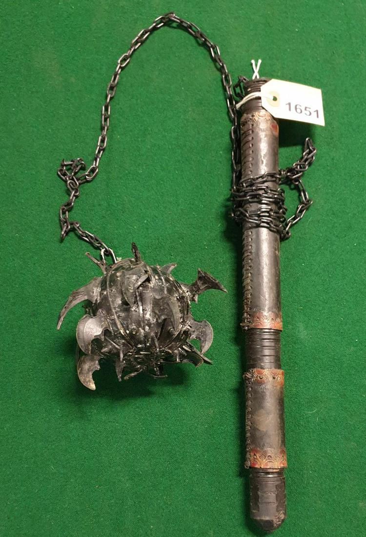 A Black Lotus Mace and Chain.(Prop)AP 126.: A Black Lotus Mace and Chain.(Prop)AP 126.
