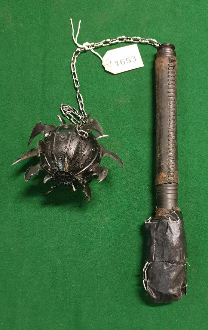 A Black Lotus Mace and Chain.(Prop)AP 126.: A Black Lotus Mace and Chain.(Prop)AP 126.