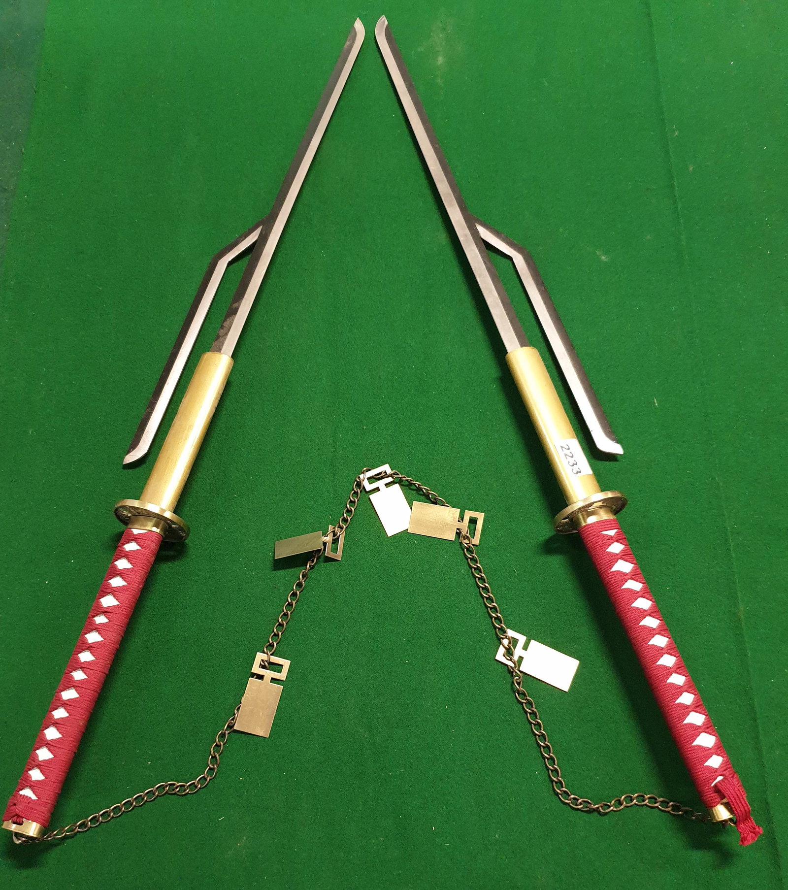 A double balded twin Steel Sword and Scabbard.: A double balded twin Steel Sword and Scabbard.