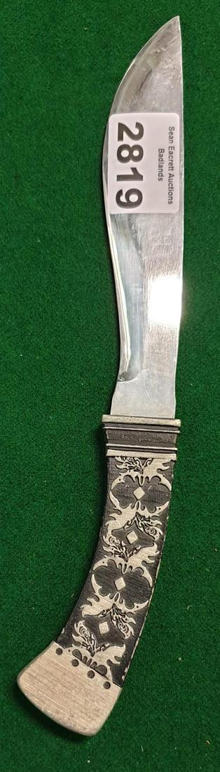 THE WIDOW IS PLAYED BY EMILY BEECHAM. The Widows metal: THE WIDOW IS PLAYED BY EMILY BEECHAM. The Widows metal thigh Dagger. "An Arms license is required if bought in Ireland". (AP 55).