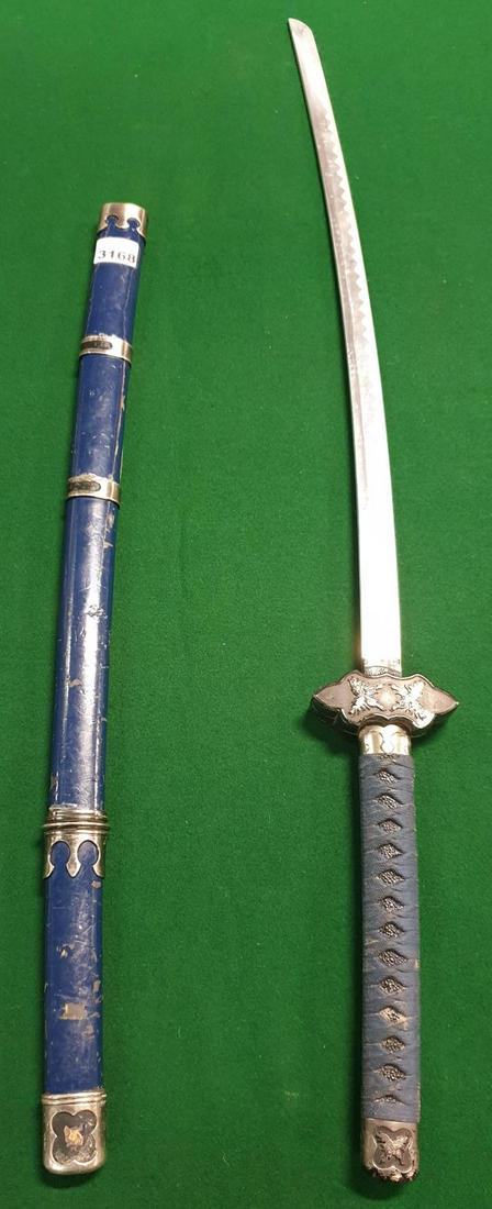 A Bowler Hat metal Sword and Scabbard. (AP72): A Bowler Hat metal Sword and Scabbard. "An Arms license is required if bought in Ireland". (AP72)