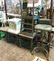 Four Kitchen Chairs, a metal Swivel Stool and