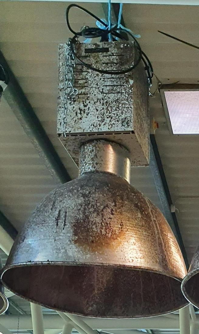 A large Industrial Light. (1) (8 Hanging).: A large Industrial Light. (1) (8 Hanging).