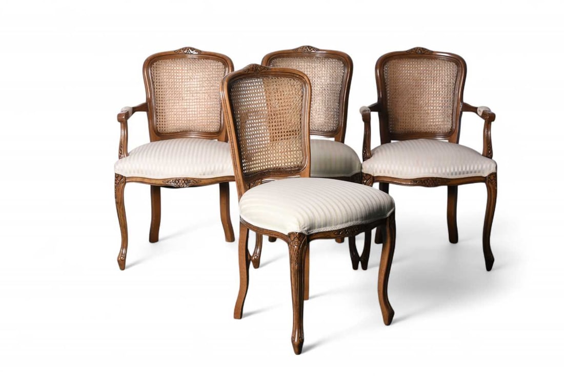 A set of twenty Louis XV style walnut dining chairs (1 of 9)
