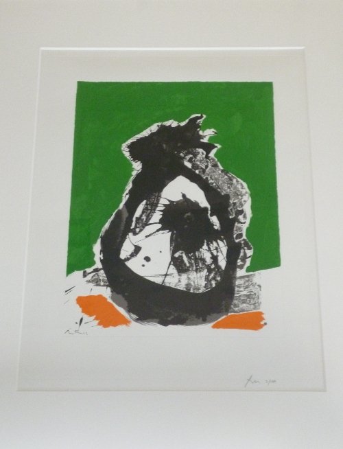 Halls Summer Collective Auction 21st August: Robert Motherwell (1915 -1991) Untitled B from 'The Basque Suite', 1970, Screenprint, ed 3/150, signed 71.4cm x 56 cm May be subject to artist resale rights