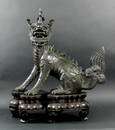 A Chinese bronze kylin censer, 18th/19th century, model