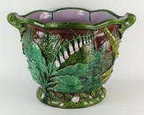 A Minton majolica jardiniere, late 19th century,