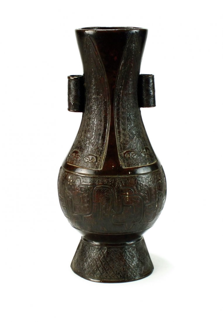 A Chinese bronze arrow vase, possibly Ming, of  slender (1 of 1)