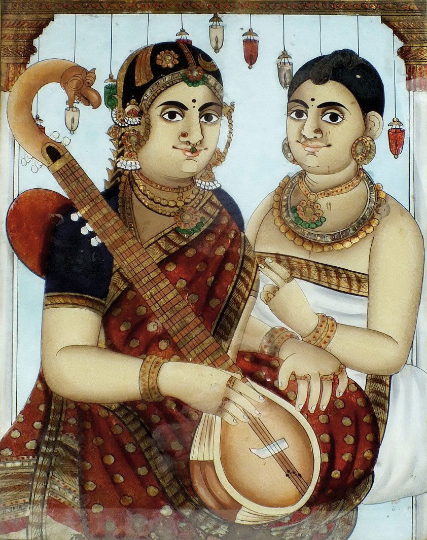 Indian School, 19th century, portrait of two ladies (1 of 1)
