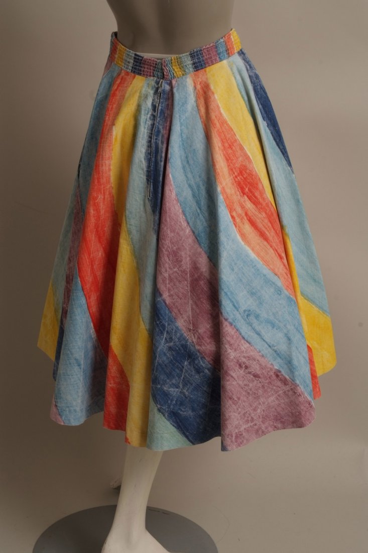 Rare Early 1950's 'Emilio' Pucci Skirt. Emilio opened: Rare Early 1950's 'Emilio' Pucci Skirt. Emilio opened his shop in Capri in 1949. He went by the name Emilio because he was aristocracy and it was considered shameful to work & use the family name! Thi
