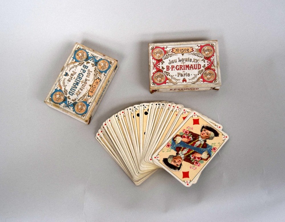 Two sets of 19th century playing cards of Louis XV, by: Two sets of 19th century playing cards of Louis XV, by B-P.Grimaud