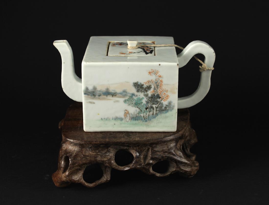 Light Purple Color Square Teapot Guangxu By Wanziming (1 of 7)