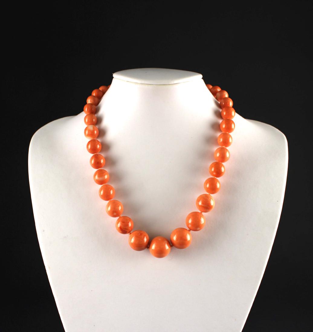 High Quality Red Coral Necklace (1 of 5)
