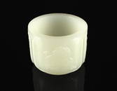 Hetian White Jade Carved with Cup Qing Dynasty