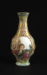 Enamel Western figure painting Vase Qianlong Period