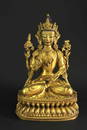 Copper Gilt Manjushri Statue Ming yongle Mark