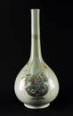 Famille Rose Flowers Pattern Bottle Vase Qing Dynasty