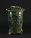 Green Glaze Earthenware Burial Object Barn Han Dynasty