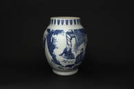 Blue and white traditional Story Jar Ming Chonzhen