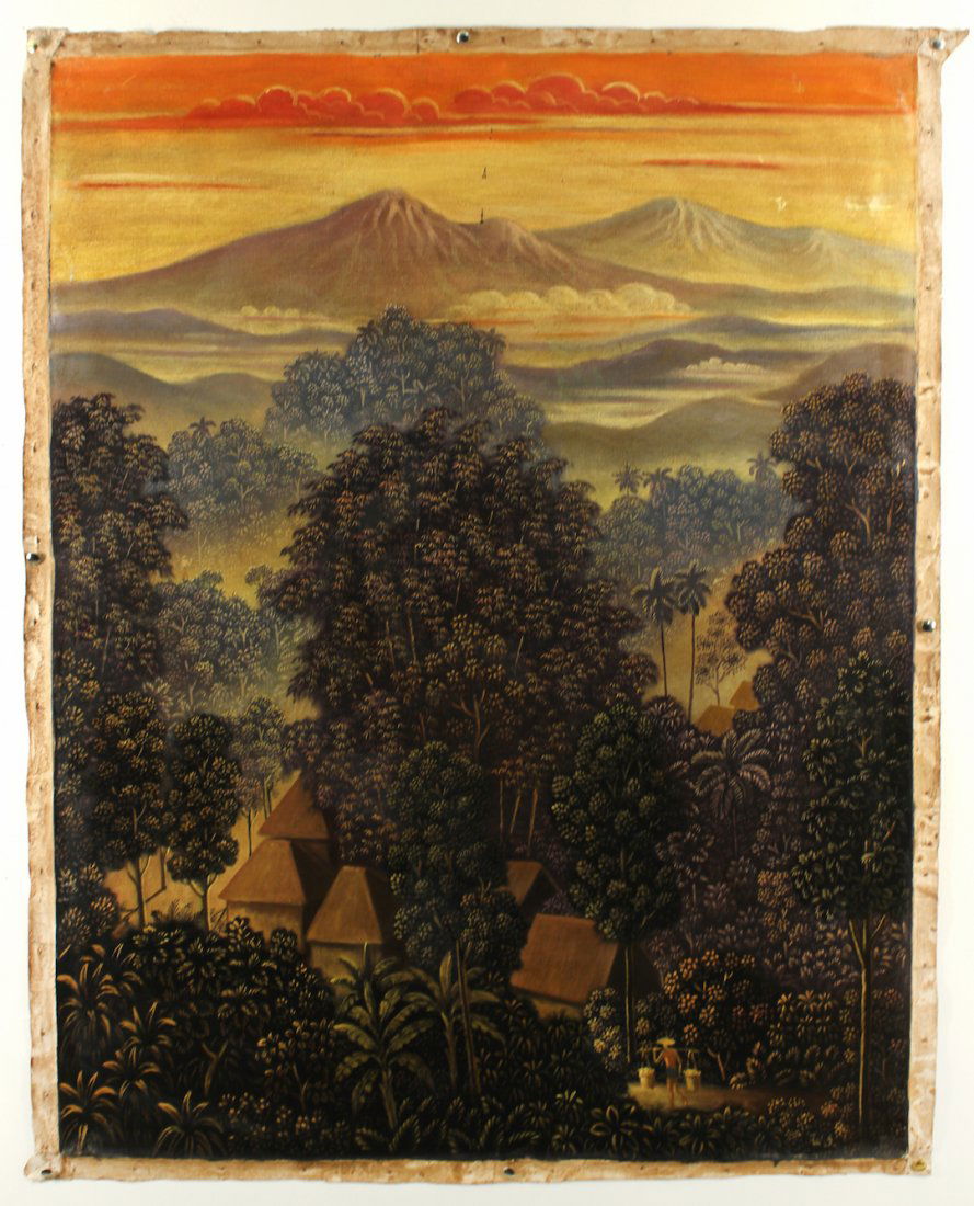 Walter Spies Oil Painting on Canvas: Walter Spies 沃尔特·史毕斯 布面油画 Size:70x90cm 拍品来源：新加坡资深ࡔ