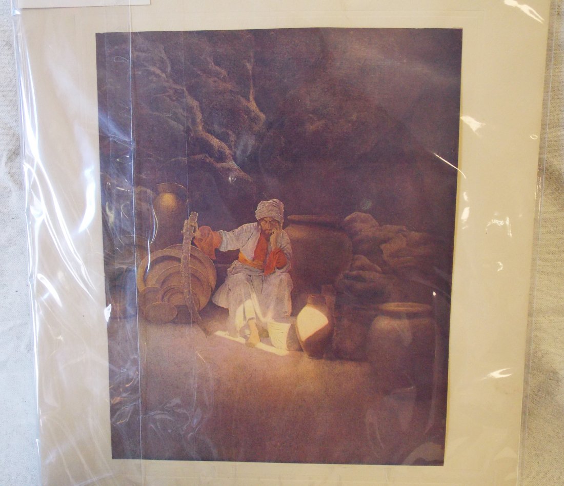 Print, Cassim in the Cave by Maxfield Parrish, Unframed: Print, Cassim in the Cave by Maxfield Parrish, Unframed