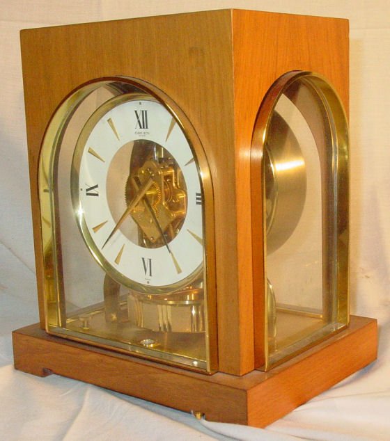 Gruen Gild Atmos clock with marquetry case - 4