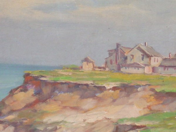 oil painting of LIghthouse on coast - 3